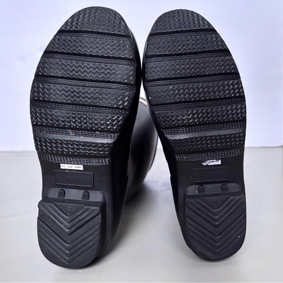 HUNTER Original Tall Wellington Matte Black Reflective Waterproof Rain Boots - Picture 8 of 10